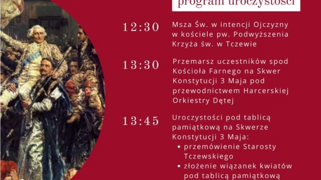 Tczew - Uroczystości patriotyczne i piknik na obchody 234. rocznicy uchwalenia Konstytucji 3 Maja