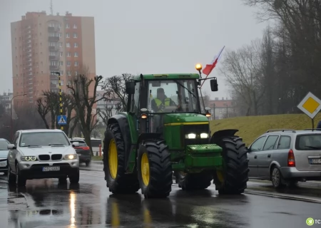 Tczew - W Tczewie protestują rolnicy