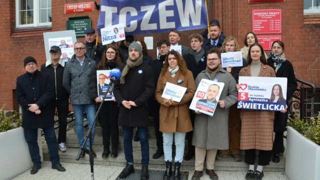 Tczew - Młodzi Demokraci zachęcali do głosowania w wyborach