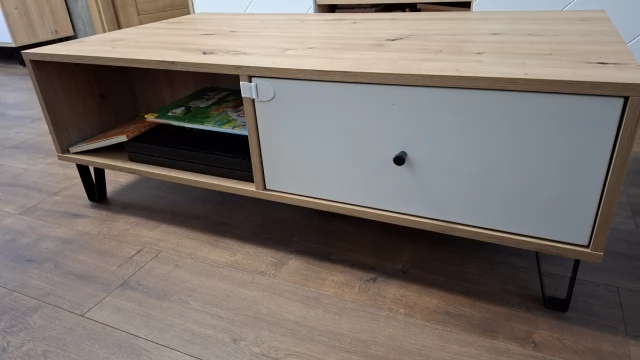 Tczew - Ława Bilbao Dąb Artisan/Biały