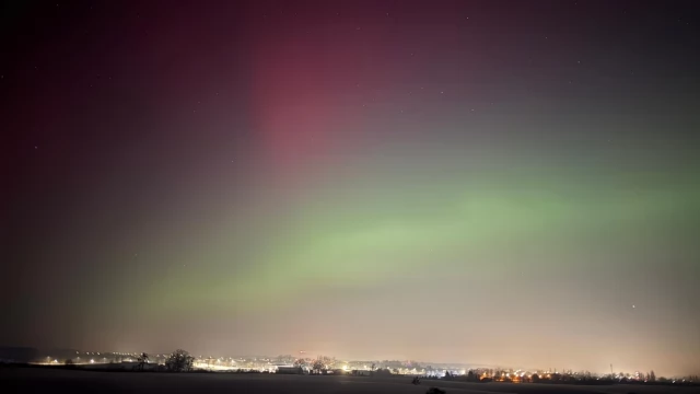 Tczew - Co to była za noc. Zorza polarna nad Tczewem
