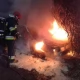 Tczew - Strażacy gasili płonące auto