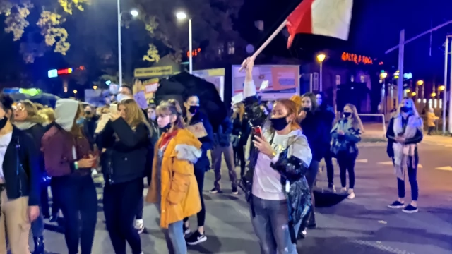 Tczew - Tczewianie znowu wyszli na ulice. #StrajkKobiet [WIDEO]
