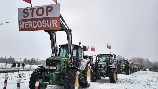 Tczew - Rolnicy protestują przeciwko umowie UE z Mercosur