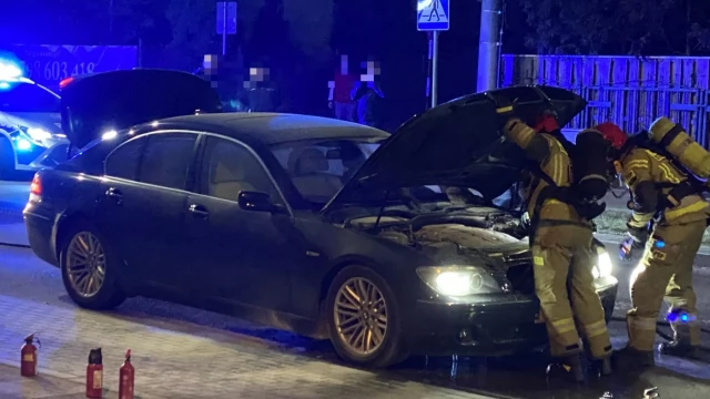 Tczew - Ulica Gdańska. Osobowe auto stanęło w płomieniach
