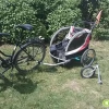 Tczew - Przyczepka rowerowa GUTO 2w1 40kg Pasy Czarno - czer