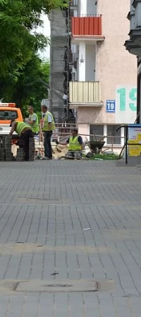 Nowy chodnik na ulicy Sobieskiego