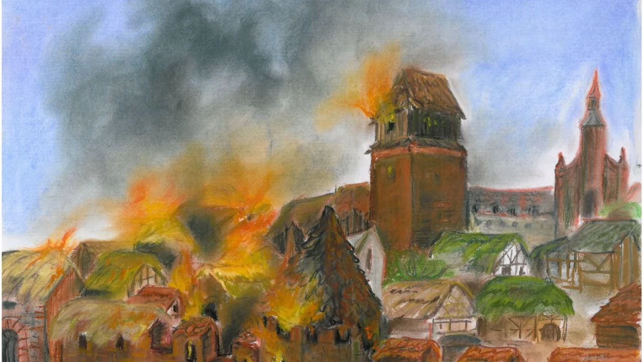 Miasto spłonęło w 3,5 godziny. Ocalały 2 spichlerze, kilka domów i klasztor