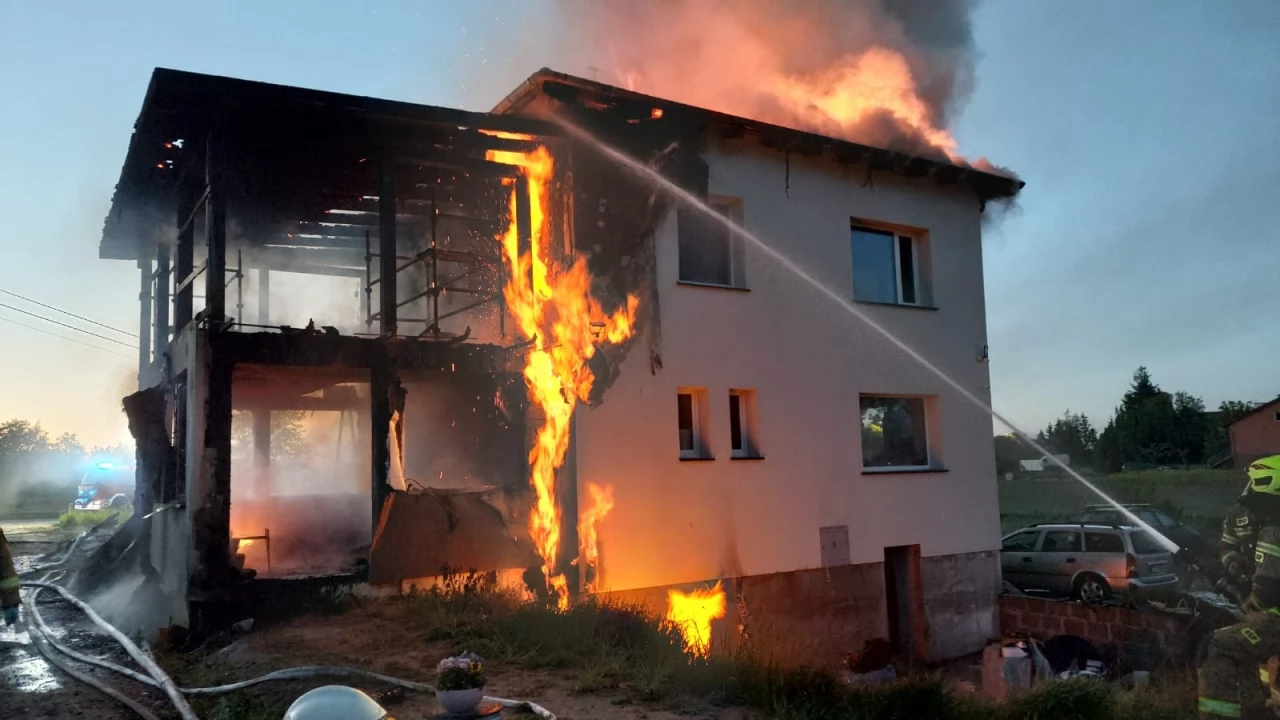 Poważne straty po pożarze w Miłobądzu