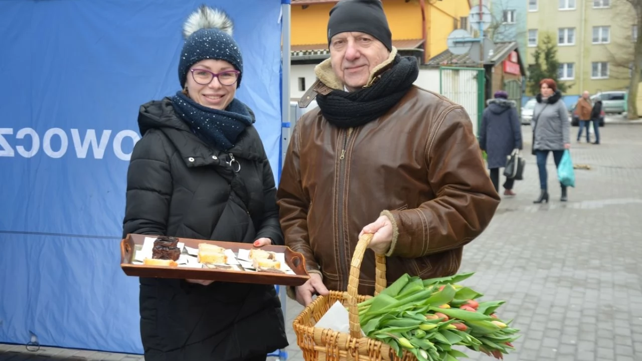 Nowoczesna z kwiatami na Dzień Kobiet