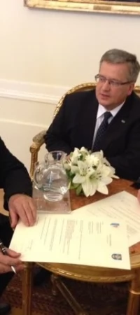 W uroczystości wziął udział prezydent RP, Bronisław Komorowski (w środku)