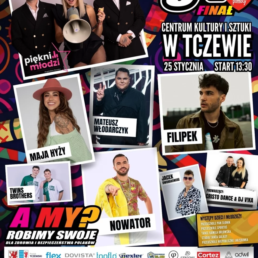 Finał WOŚP w Tczewie. To ich zobaczymy na scenie CKiS