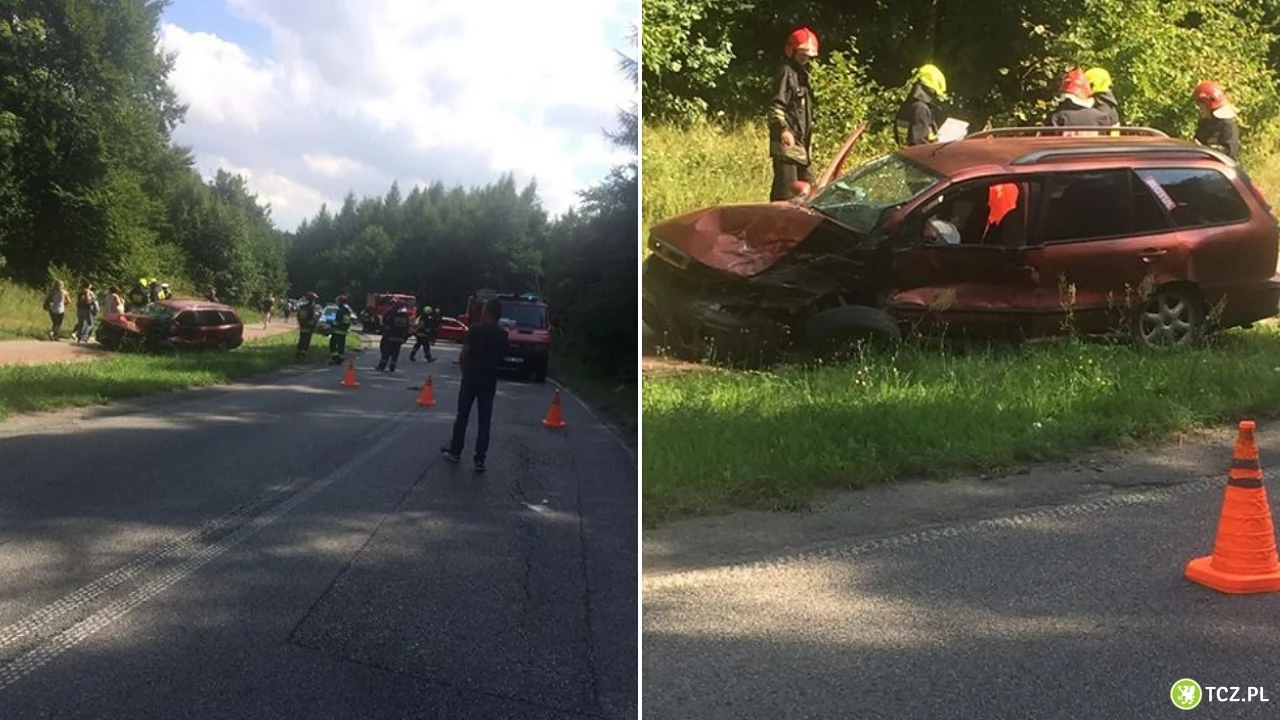 Wędkowy. Dwie osoby poszkodowane w wypadku