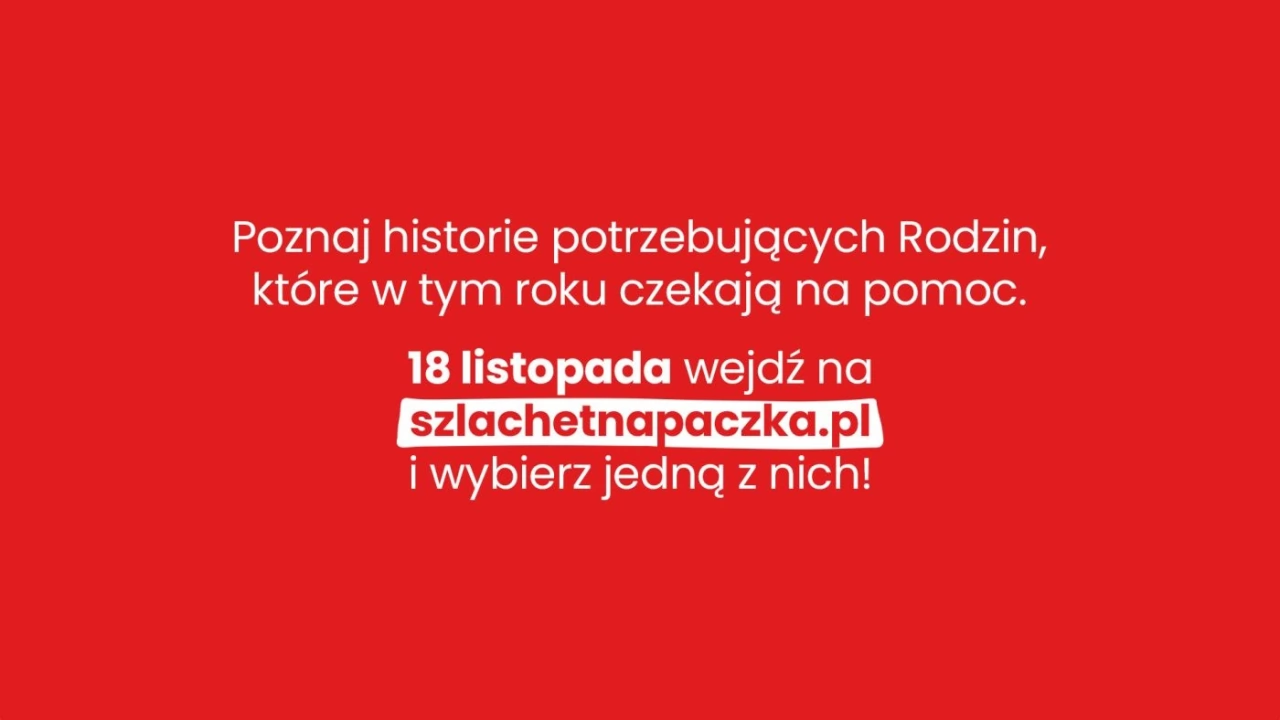 Szlachetna paczka - 18 listopada poznamy historię potrzebujących rodzin
