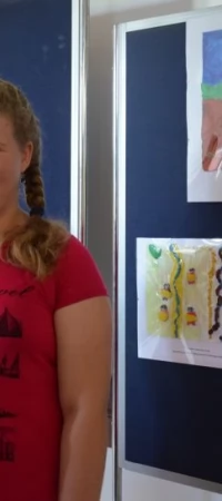 Weronika przy zwycięskiej pracy