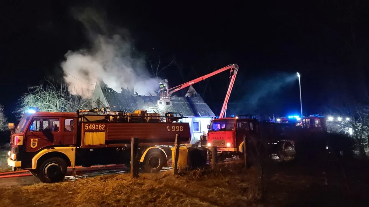 Jedenaście zastępów straży gasiło pożar w gminie Morzeszczyn