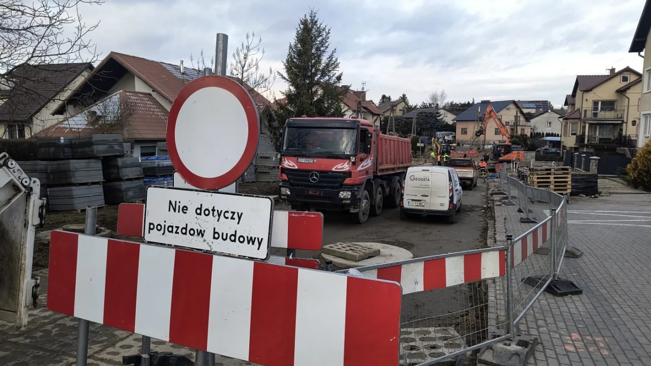 Trwa przebudowa ulicy Kossaka w Tczewie