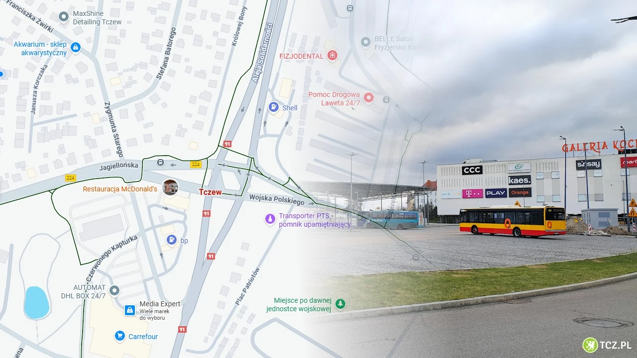 Rozkład jazdy miejskich autobusów w Google Maps