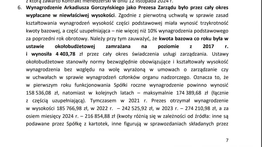 Fragmenty protokołu komisji rewizyjnej z Pszczółek
