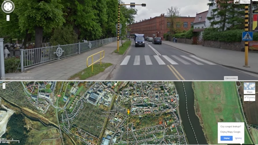 Tczew w Google Street View