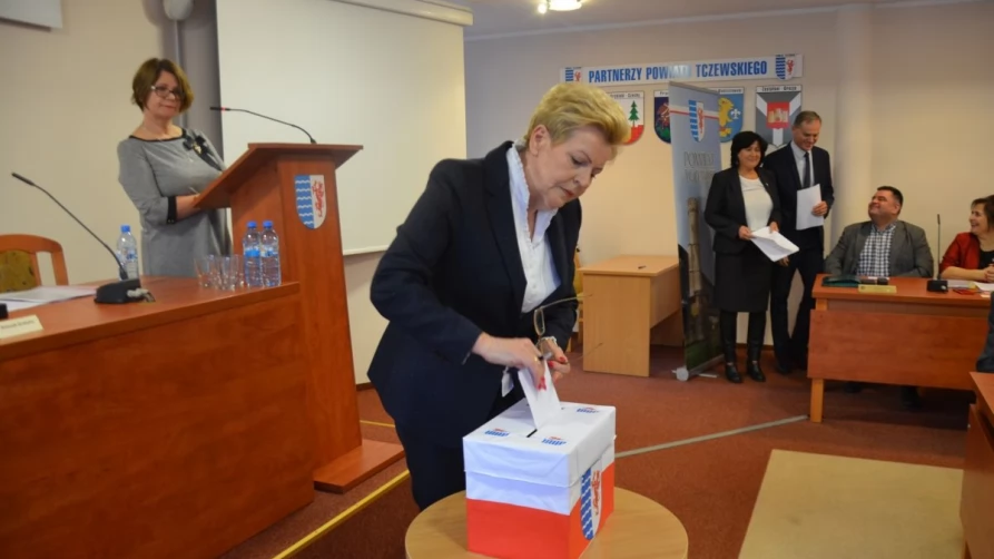 Grażyna Antczak podczas wyboru przewodniczącego