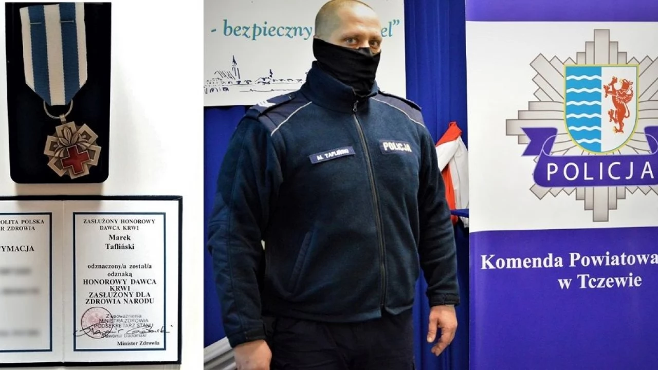Tczewski policjant oddał już 30 litrów krwi