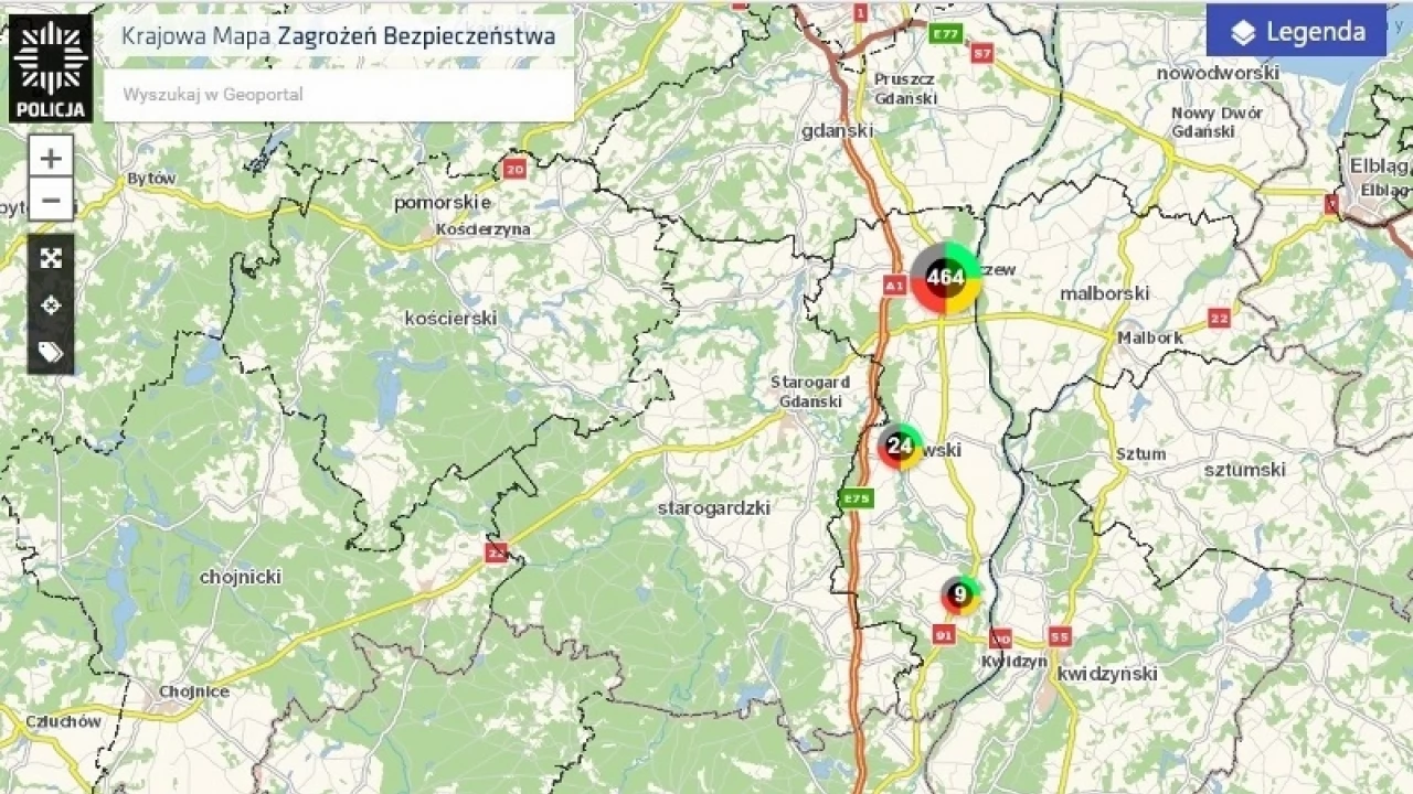 500 zgłoszeń do Krajowej Mapy Zagrożeń - głównie nieprawidłowe parkowanie