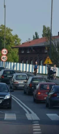 Korek przed światłami na ulicy Gdańskiej