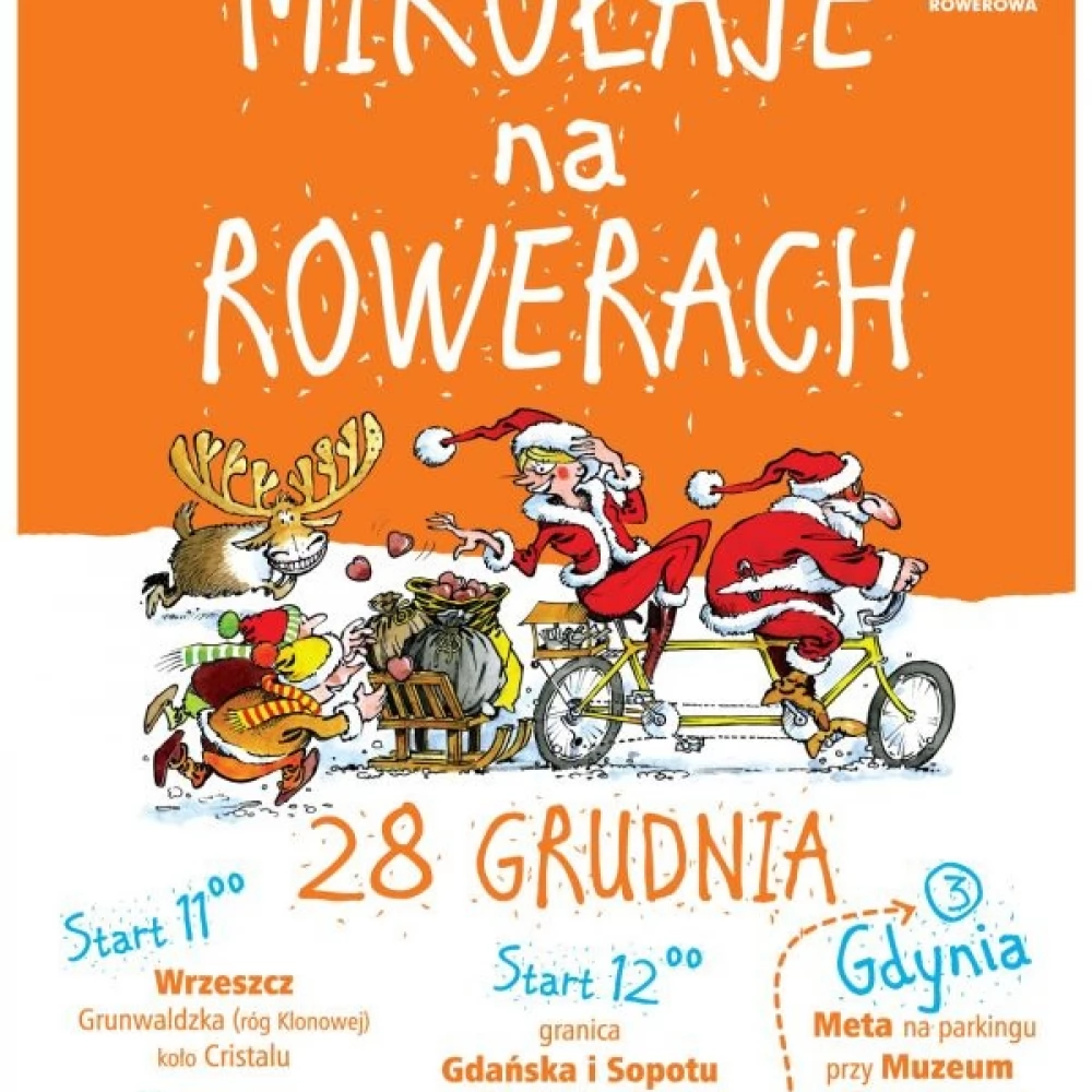 Kolejny metropolitalny przejazd - tym razem Mikołaje na Rowerach