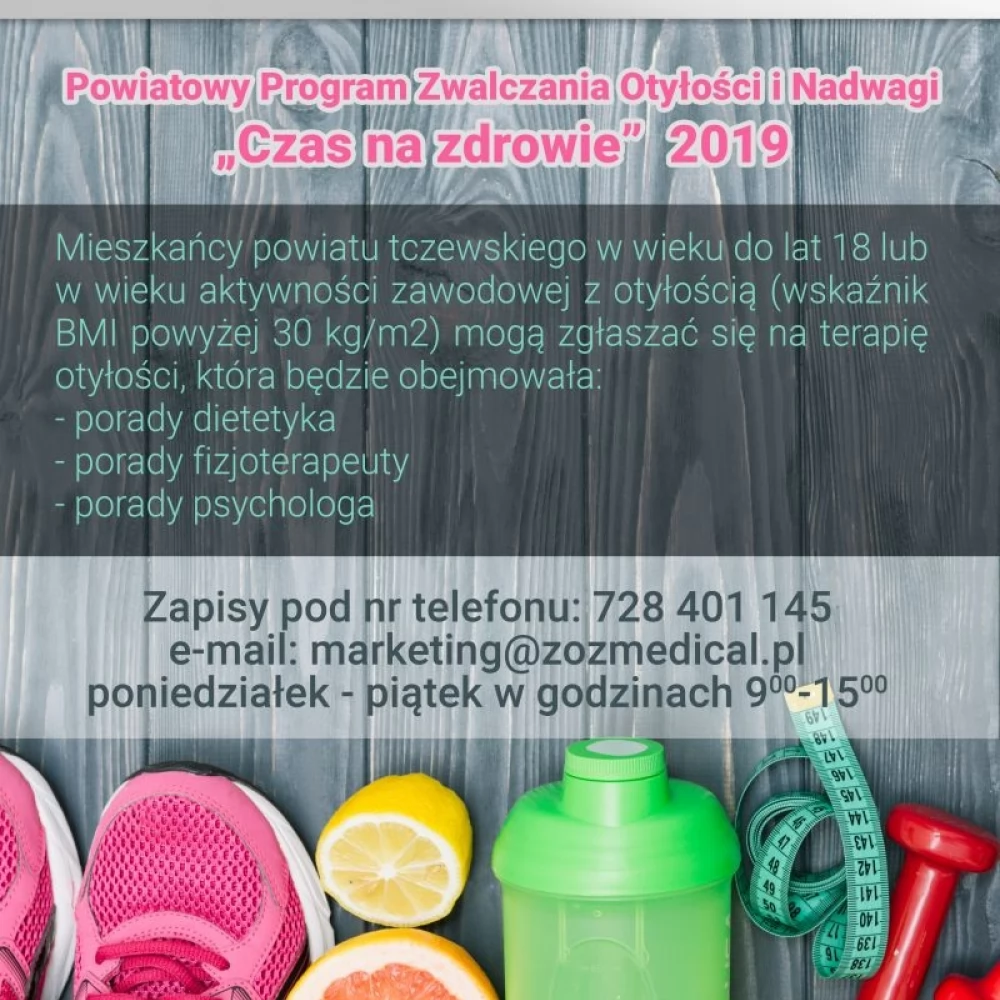 Rusza druga edycja Powiatowego Programu Zwalczania Otyłości i Nadwagi "Czas na zdrowie"