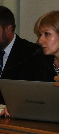 Założenia budżetu przedstawiali - skarbnik Helena Kullas i prezydent Mirosław Pobłocki