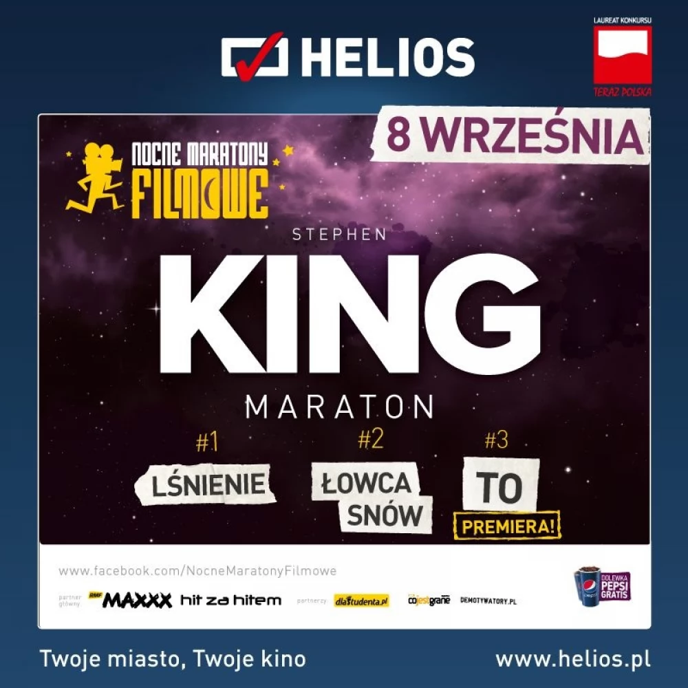 Maraton Kinga w kinach Helios!