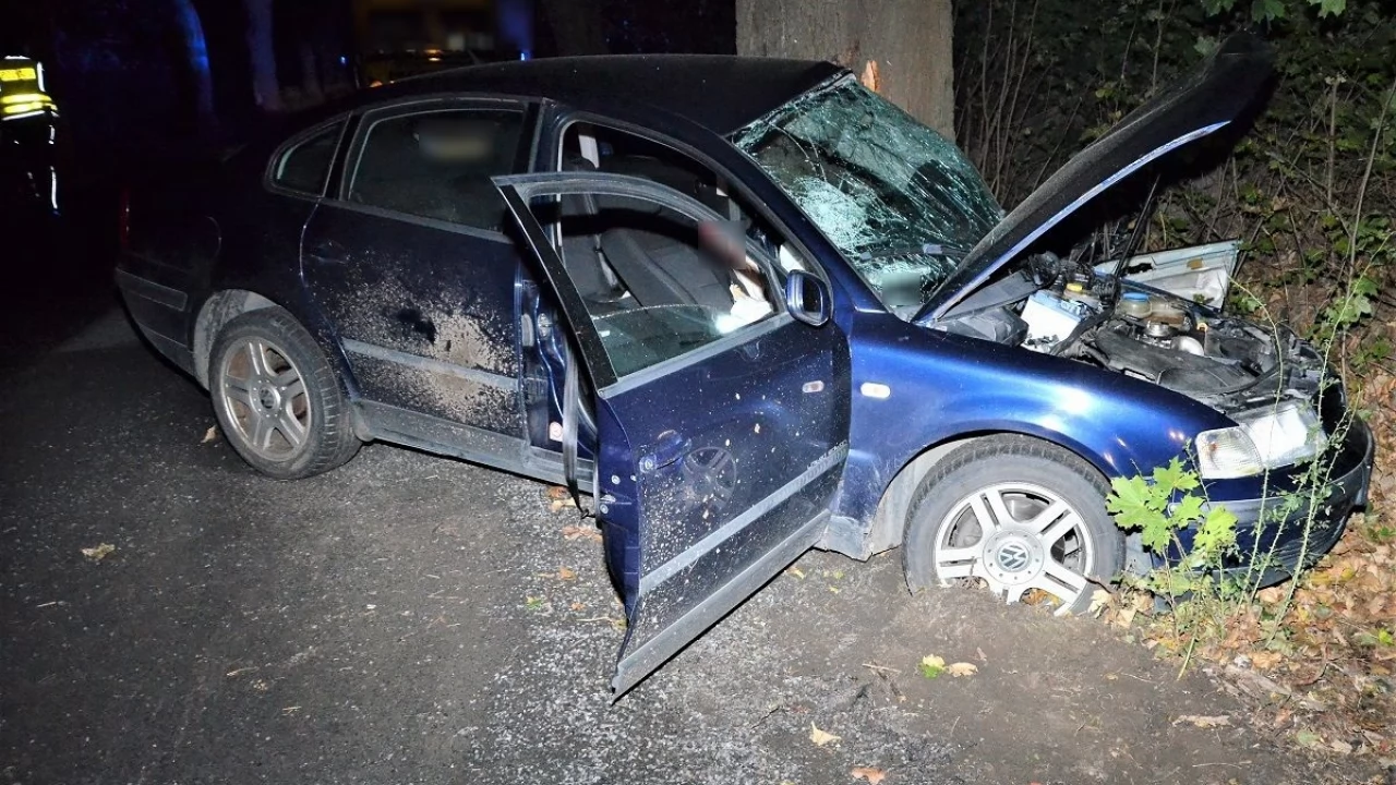Tragedia w Bałdowie. Próbowała uniknąć zderzenia z nadjeżdżającym autem i wjechała w drzewo