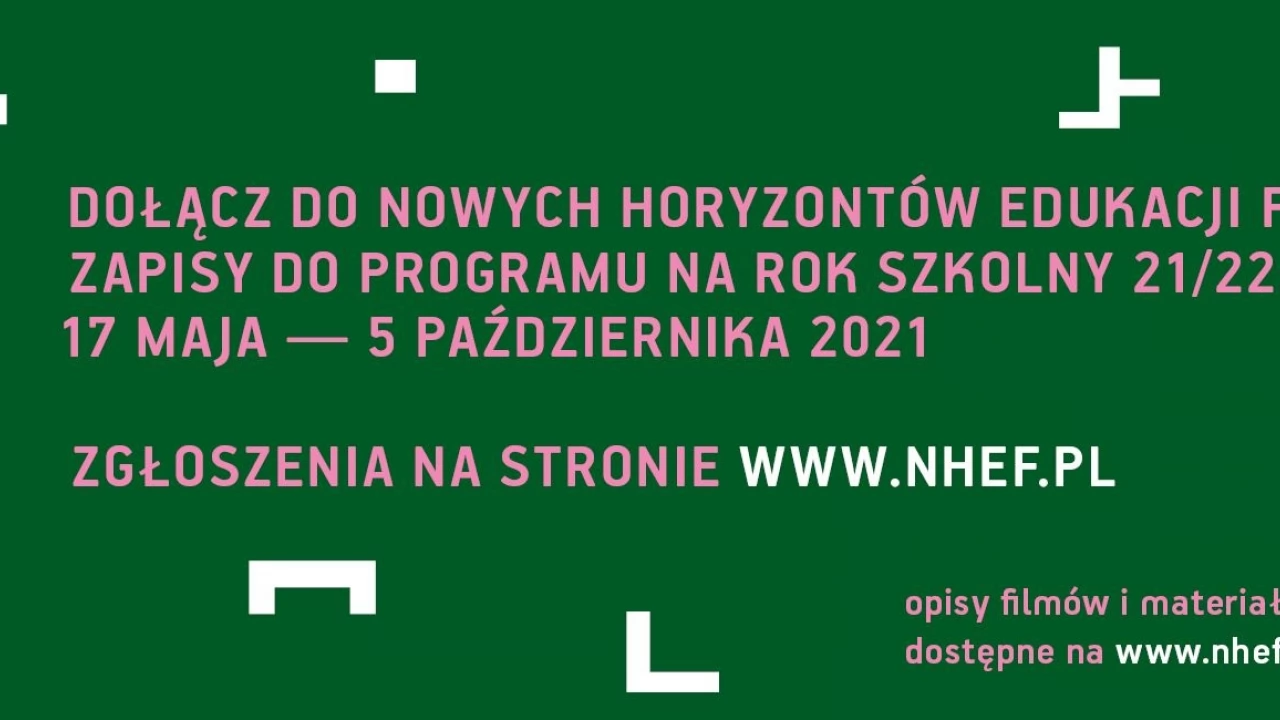 Zapisy na Nowe Horyzonty Edukacji Filmowej - sezon 2021/2022