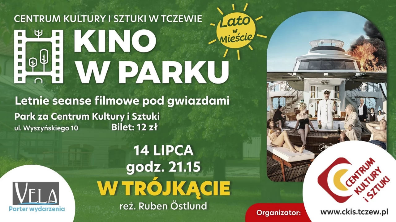Kino w Parku - projekcja filmu "W trójkącie" reż. R. Östlund