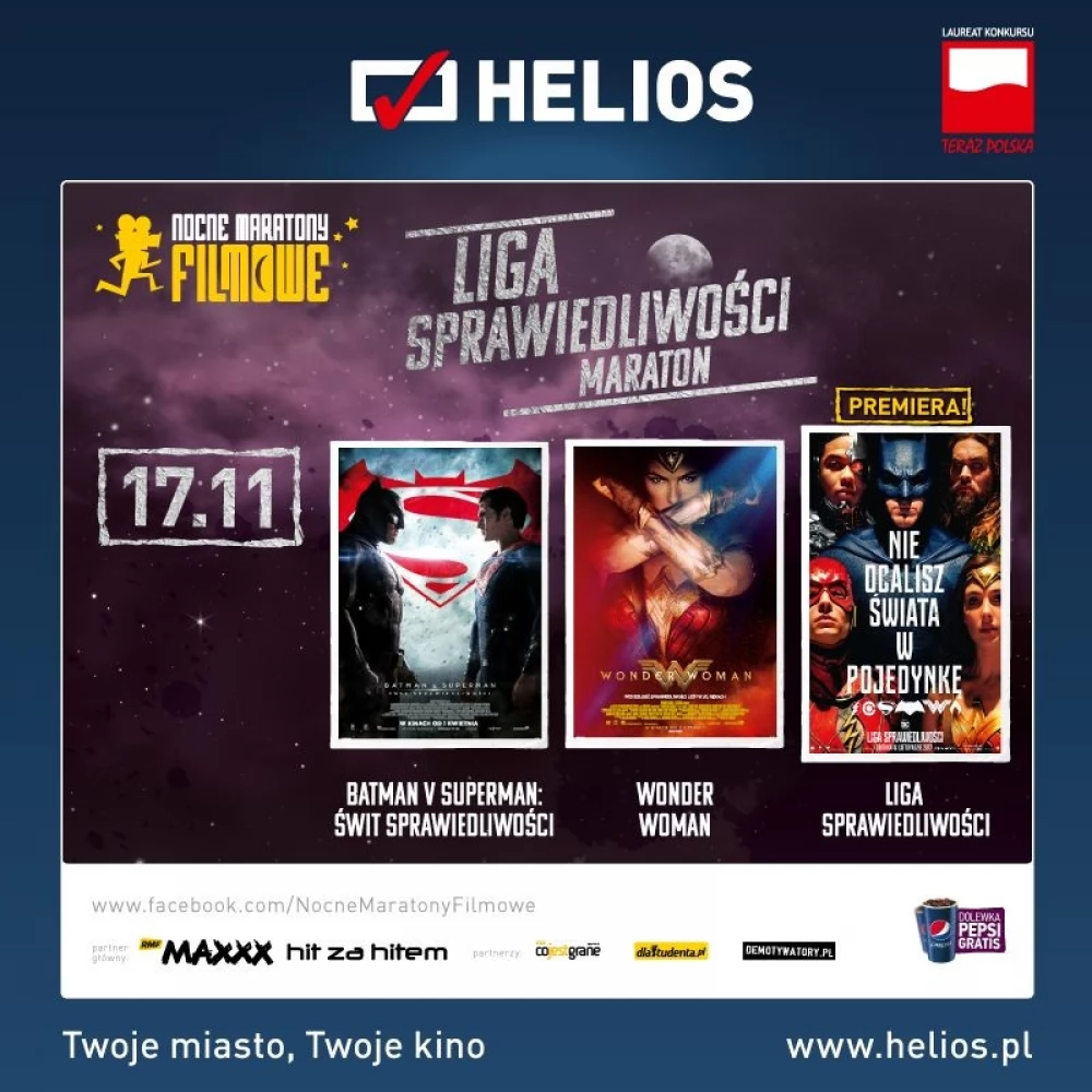 Maraton Ligi Sprawiedliwości w kinach Helios!