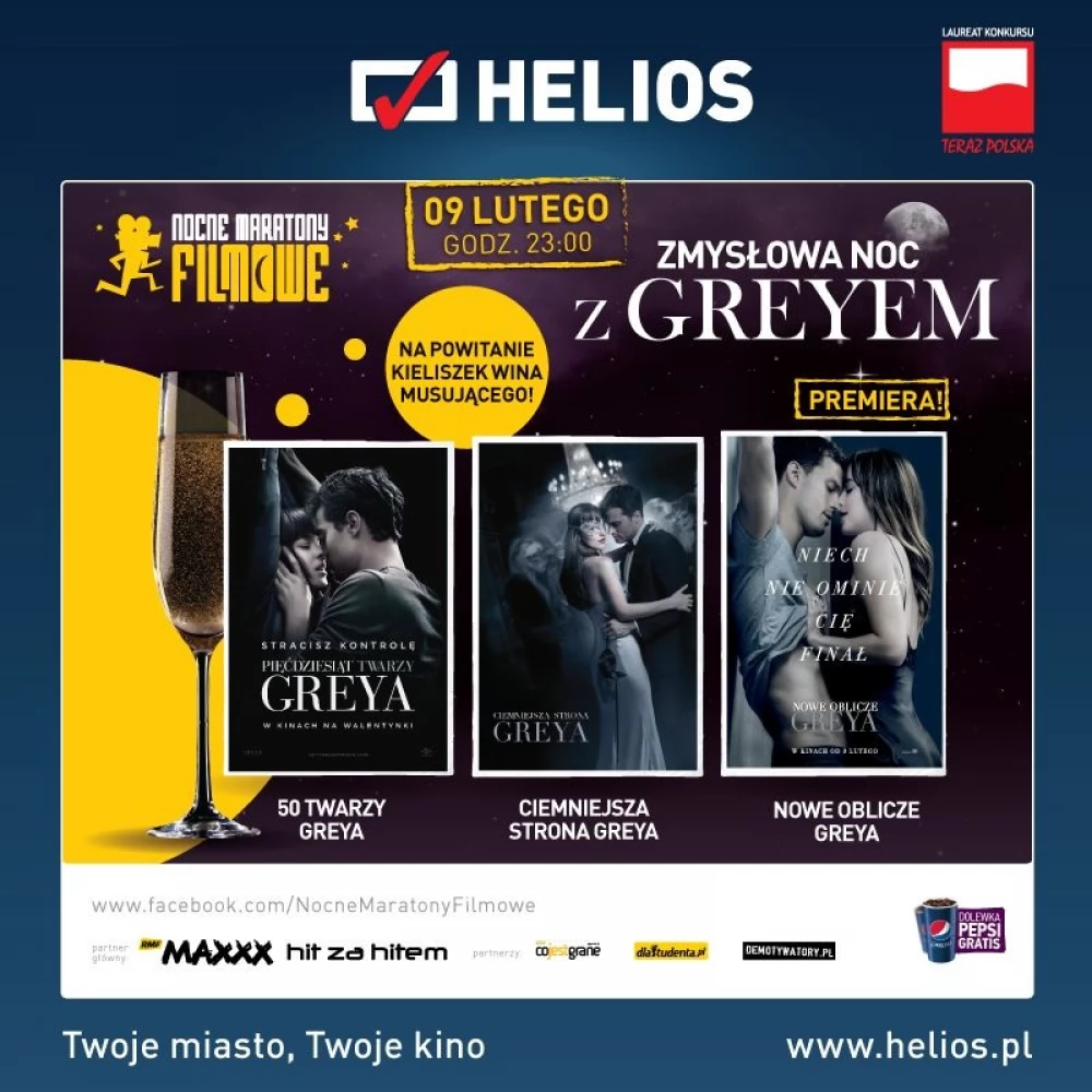 Zmysłowa noc z Greyem w kinach Helios!