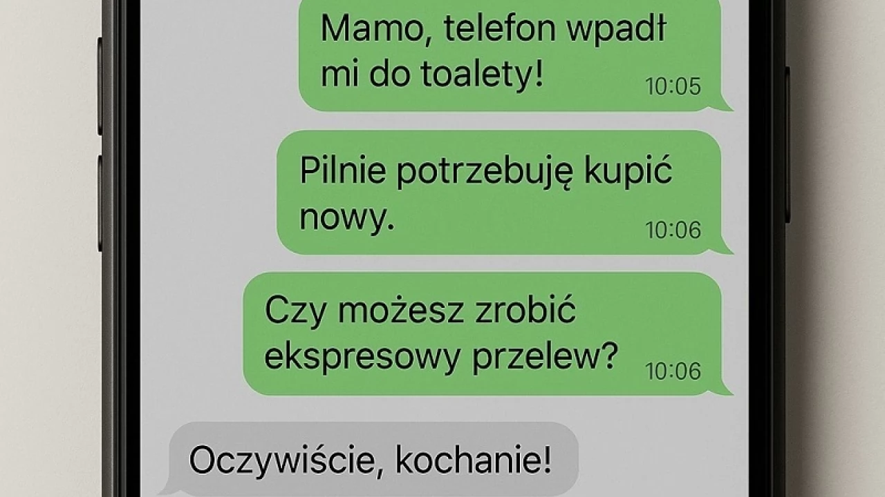 Straciła pieniądze, po tym jak dostała wiadomość od fałszywego syna