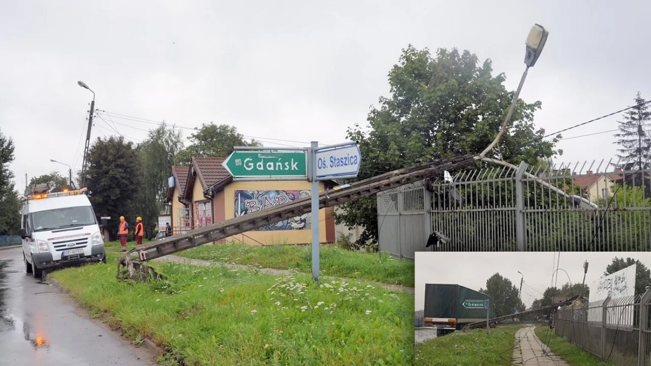 Ciężarówka zerwała sieć energetyczną. "To cud, że nikomu nic się nie stało"
