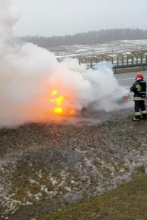 Pożar samochodu osobowego