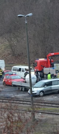 Ćwiczenia strażackie na bocznicy kolejowej