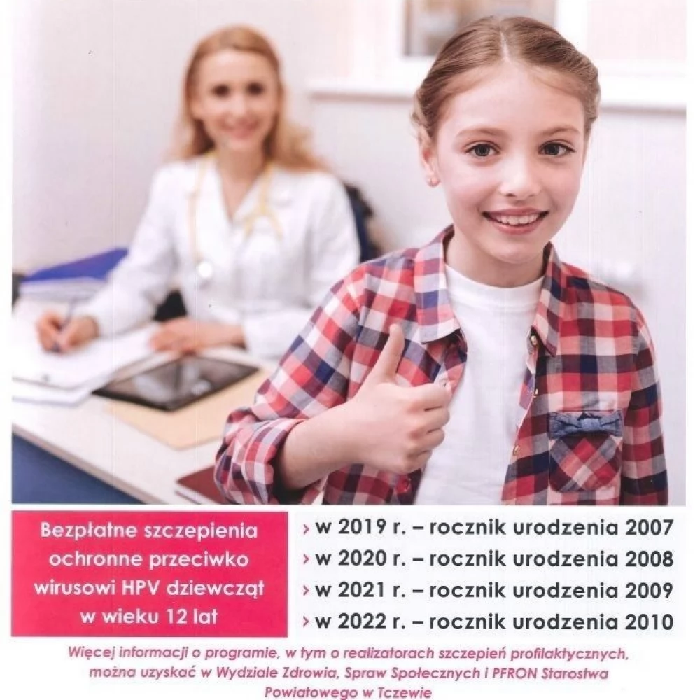Ruszają szczepienia przeciwko wirusowi HPV dla dwunastolatek - rocznik 2009
