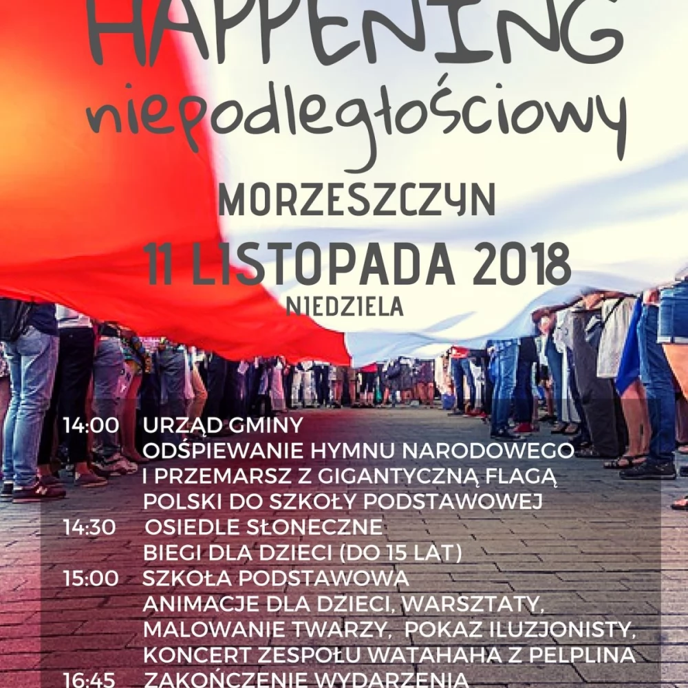 Zapraszamy do Morzeszczyna na rodzinne świętowanie 100 lat Niepodległości Polski!