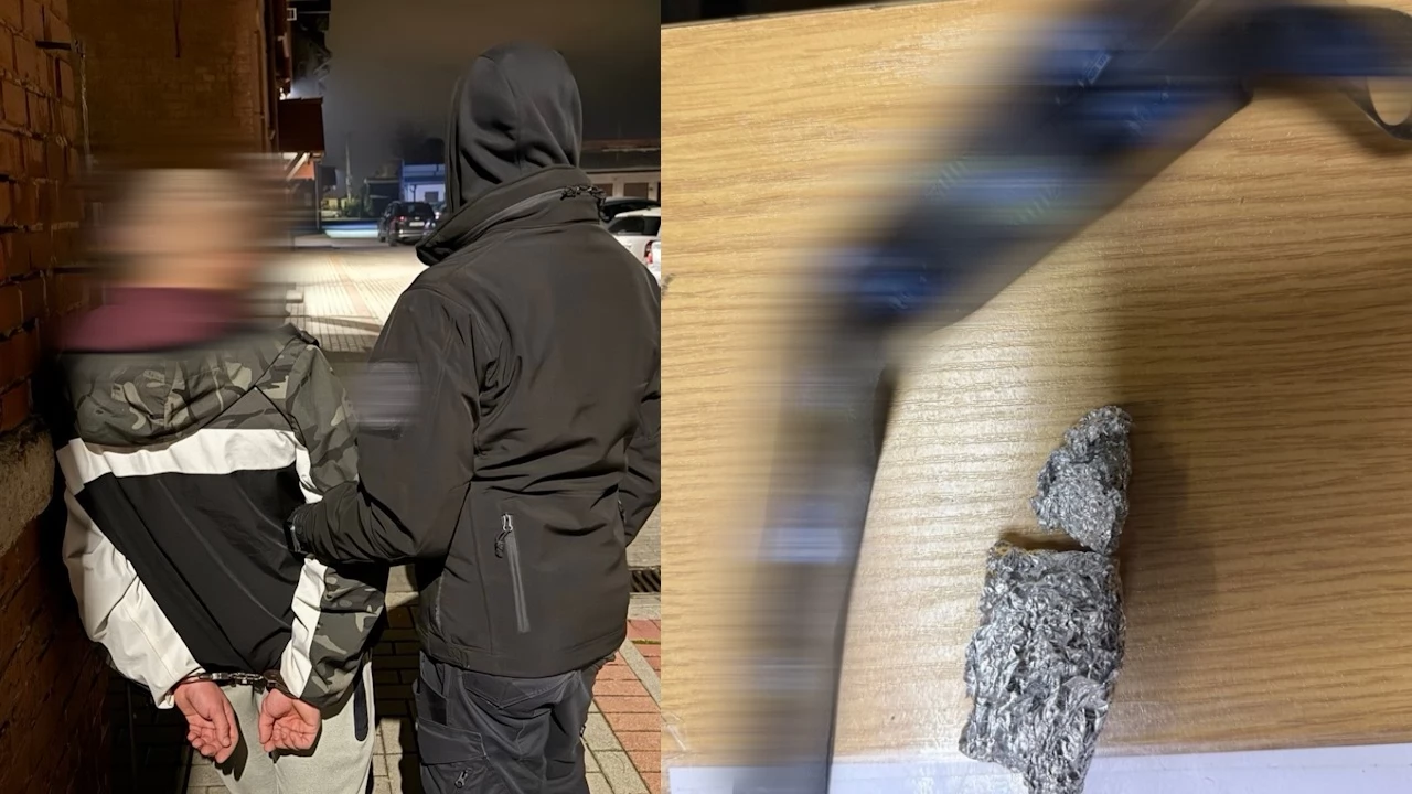 Zniszczone banery klubu piłkarskiego i narkotyki