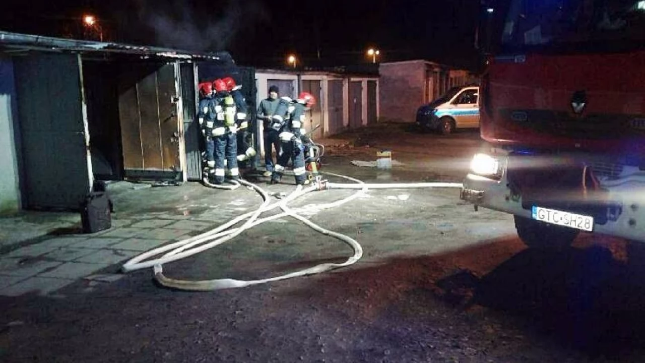 Pożar na Jagiellońskiej - poparzona osoba, która usiłowała gasić