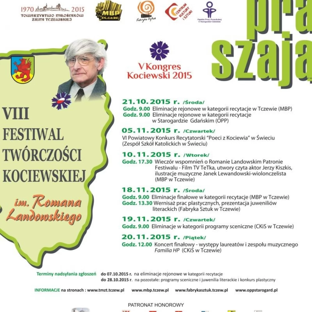 VIII Festiwal Twórczości Kociewskiej im. Romana Landowskiego coraz bliżej