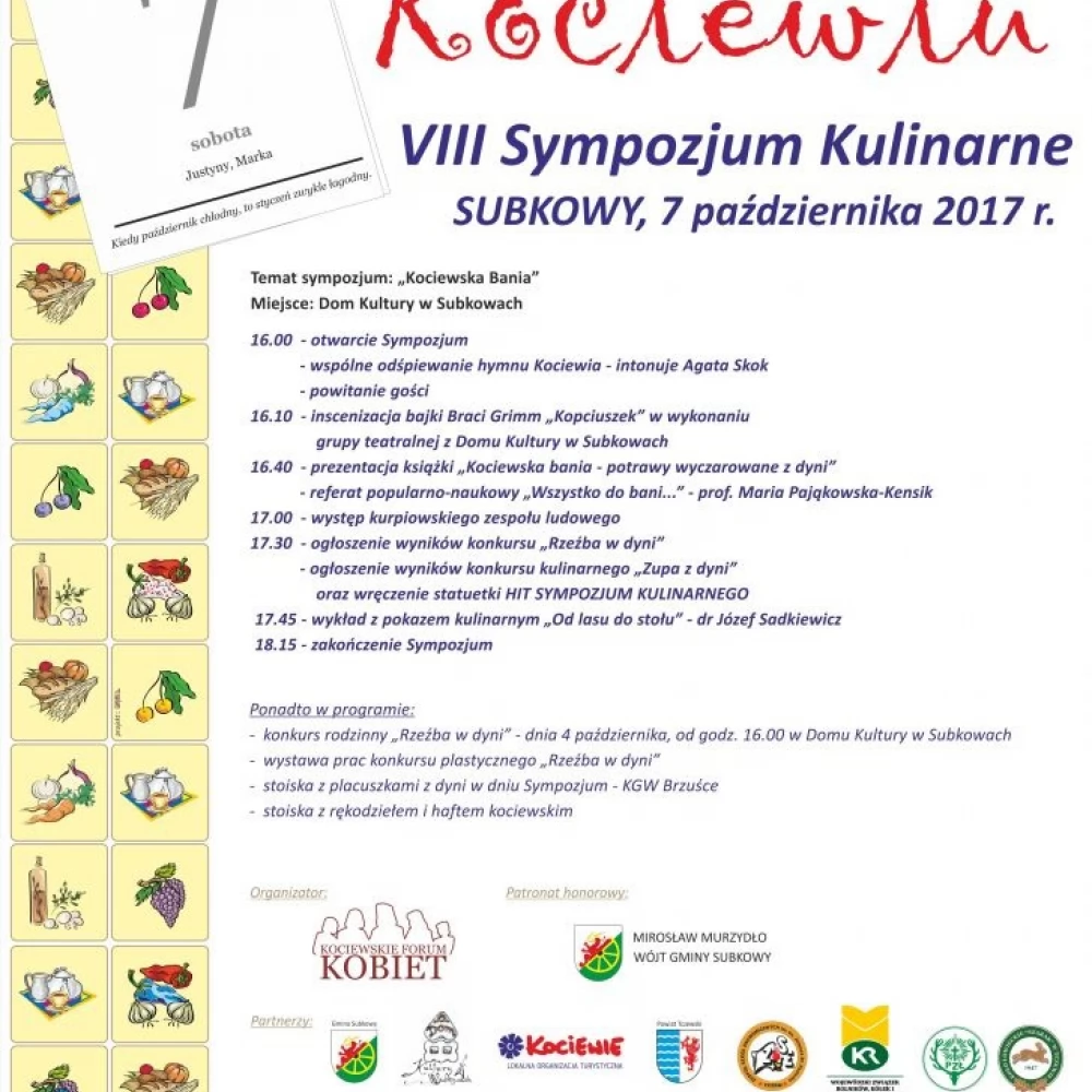 VIII Sympozjum Kulinarne "O jeściu na Kociewiu"