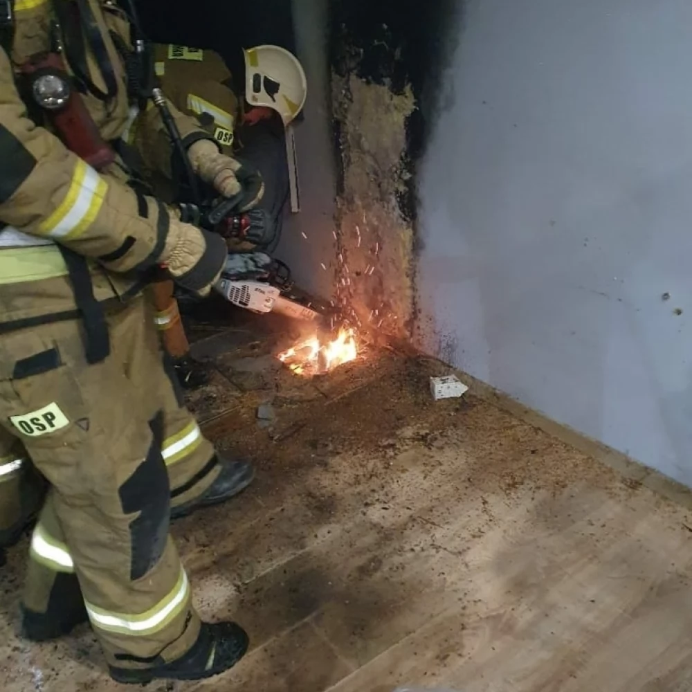 Pelplin. Podłoga stanęła w płomieniach