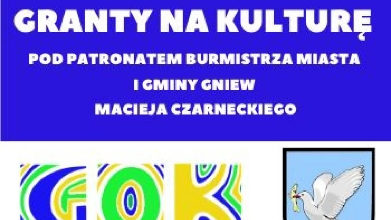 Gniew. Znamy wyniki konkursu Granty na Kulturę