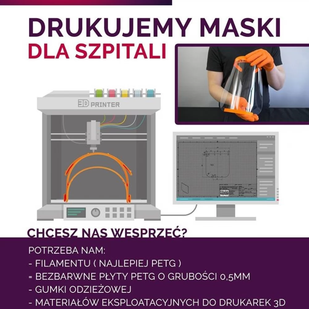 Kociewie nie tylko szyje, ale i... drukuje maseczki